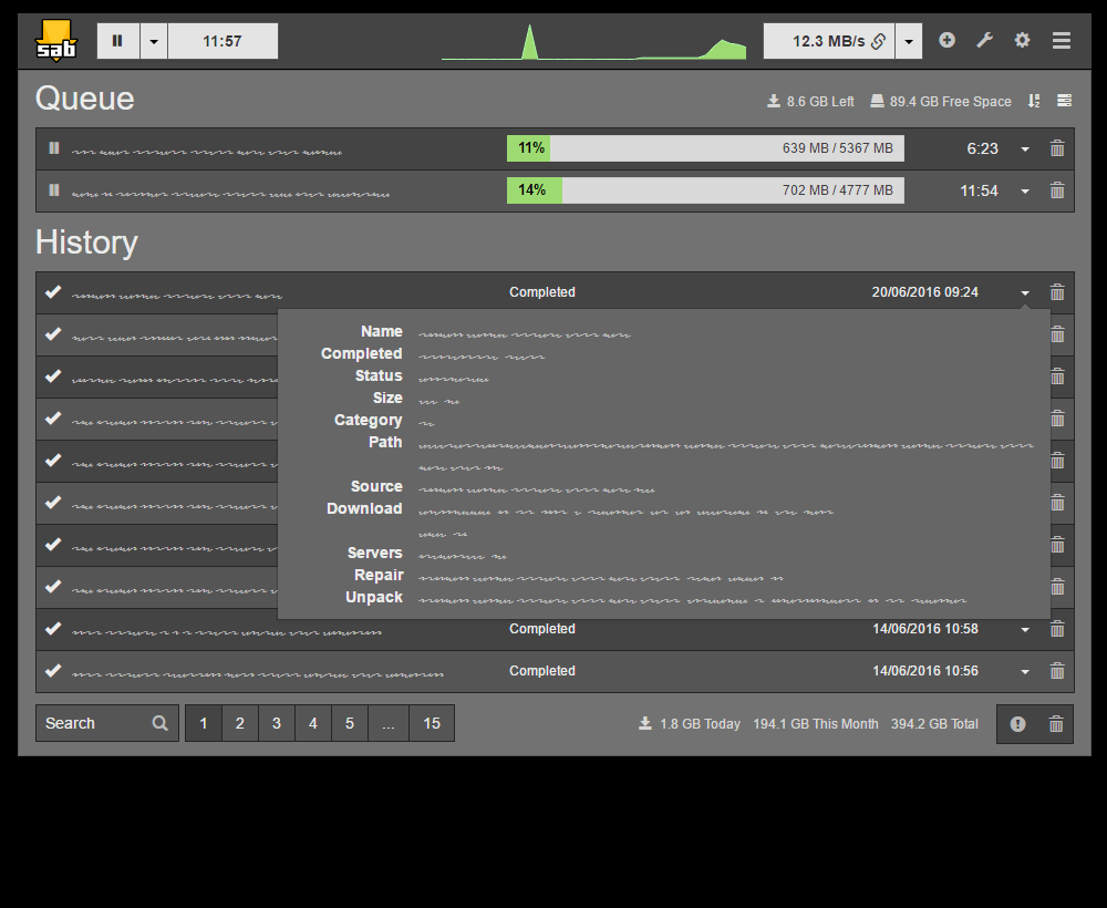 sabnzbd queue repair